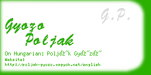 gyozo poljak business card